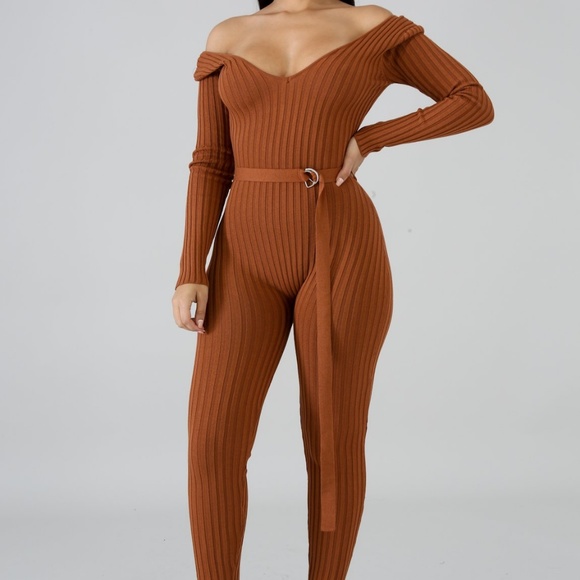 Ribbed knit jumpsuit Clearance